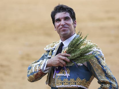 Cayetano Rivera, ayer en la plaza de toros de La Malagueta.