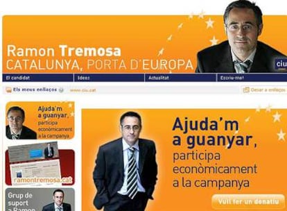 Imagen de la web de CiU para las elecciones europeas.