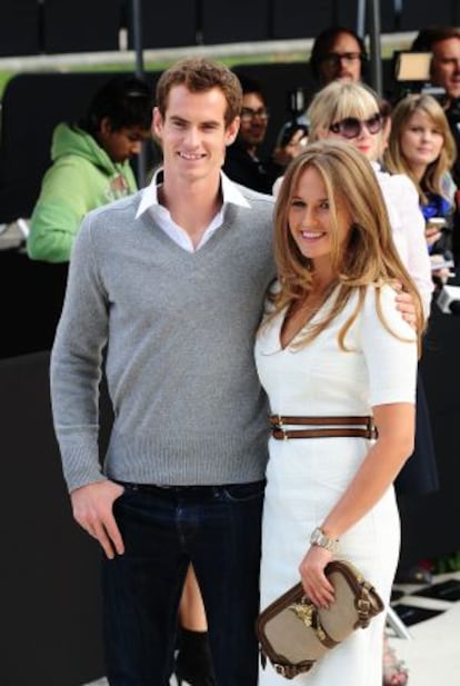 El tenista Andy Murray junto a su novia Kim Sears.