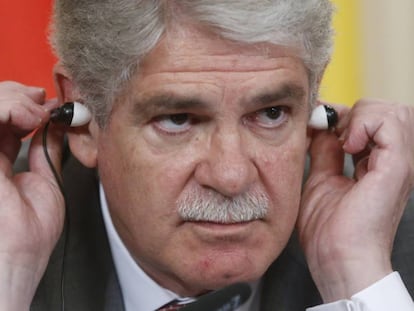 El ministro de Exteriores espa&ntilde;ol, Alfonso Dastis, este mi&eacute;rcoles en Mosc&uacute;.