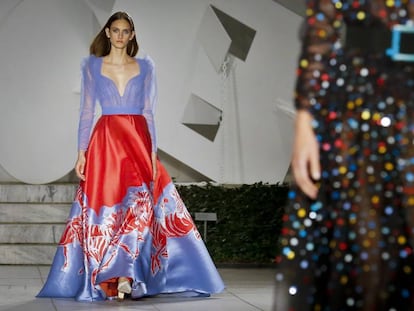 Desfile de Carolina Herrera, el lunes en el MoMA de Nueva York.