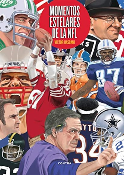 Portada del libro Momentos estelares de la NFL, de Victor Hasbani.