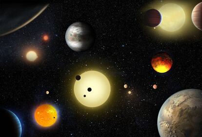 Imágenes de exoplanetas proporcionadas por la Nasa.