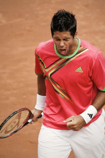 Verdasco se lamenta durante su partido contra Lu.