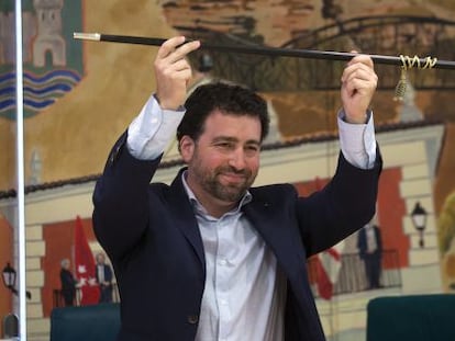 Pedro del Cura, en mayo de 2014, al ser proclamado alcalde.