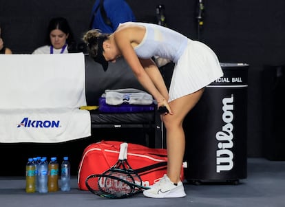 Badosa, recientemente tras retirarse en Mérida (México) ante Gavrilova.
