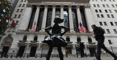 Fachada de Wall Street, en Nueva York (EE UU).