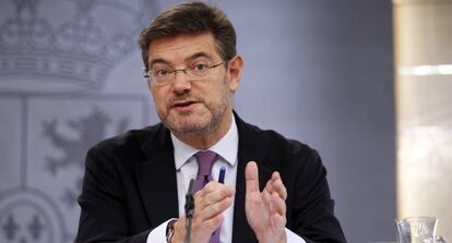 El ministro de Justicia en funciones, Rafael Catalá.