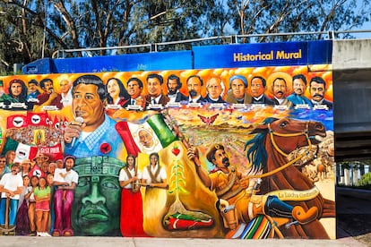 Uno de los murales del Chicano Park, en San Diego (EE UU).