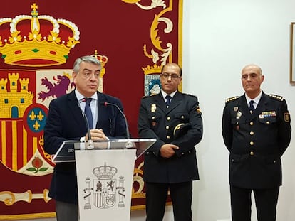 El delegado del Gobierno en el País Vasco, Javier de Andrés, en una comparecencia hoy en San Sebastián.