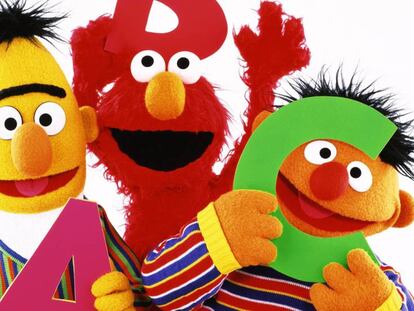 Personajes de la serie infantil "Barrio Sésamo".