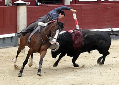 Andy Cartagena, en el primero de la tarde.