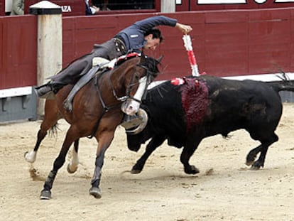 Andy Cartagena, en el primero de la tarde.