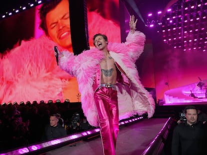 Harry Styles en su concierto en el festival Coachella el pasado 22 de abril, en Indio, California.