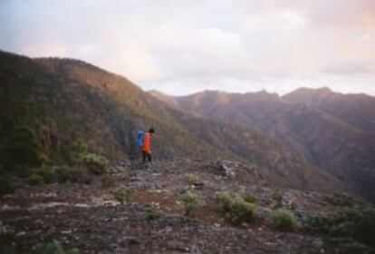 Senderismo en el Pinar de Tamadaba, perteneciente a la Reserva de la Biosfera de Gran Canaria.