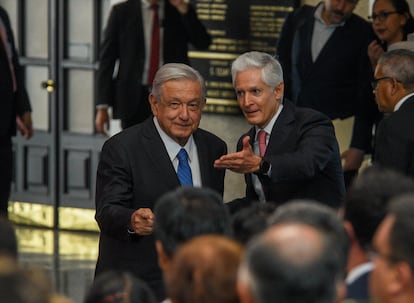 Andrés Manuel López Obrador y Alfredo del Mazo