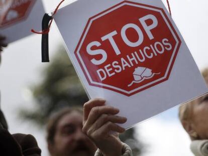 Manifestaci&oacute;n del colectivo de Stop Desahucios