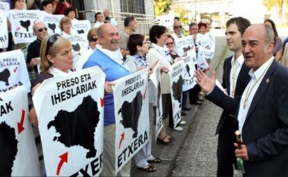 Martín Garitano, en una concentración de apoyo a los presos de ETA.