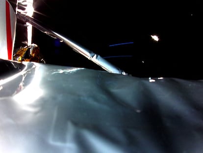 El módulo 'Peregrino' de Astrobotic muestra una perturbación en su aislamiento externo después de su lanzamiento el 8 de enero de 2024.