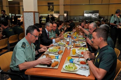 Un comedor en las instalaciones de la Guardia Civil.