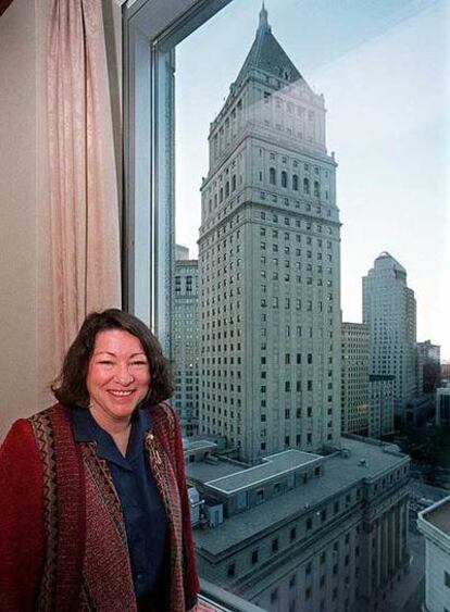 Sonia Sotomayor, en su oficina de Nueva York en 1998.