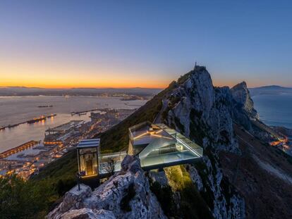 Vista del Skywalk, en el peñón de Gibraltar.