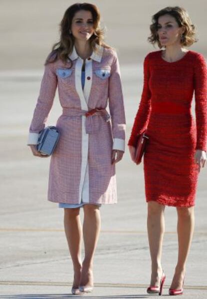 La reina de Jordania y la reina Letizia.