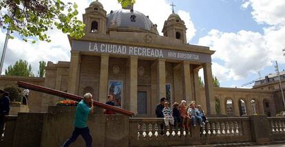 Imagen de archivo del Monumento a los Caídos, en Pamplona.