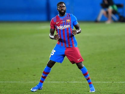 Umtiti, en el Trofeo Joan Gamper.