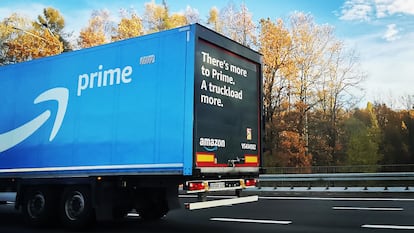 Camión de Amazon Prime, en Katowice (Polonia).