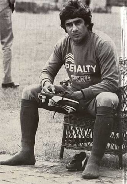 Ramón Quiroga, preparándose para un entrenamiento.