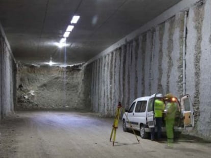 Obras del metro de Granada.
