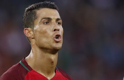 Cristiano Ronaldo durante el partido Portugal-Austria