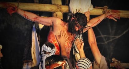Imagen de la Pasión de Cristo en Curitiba.