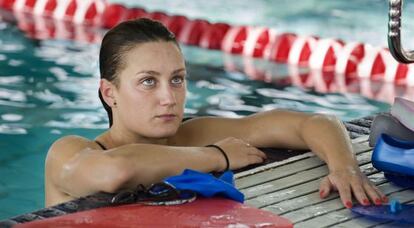Mireia Belmonte, tras un entrenamiento.