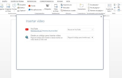 Estos son los pasos para añadir un vídeo a un documento de Word.