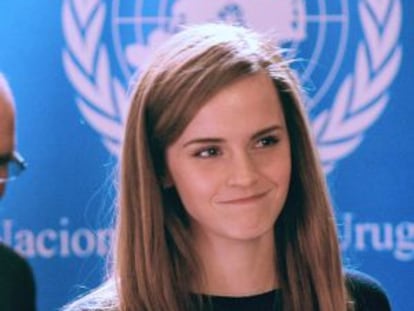 Watson en su primera misión como embajadora de la ONU Mujer.