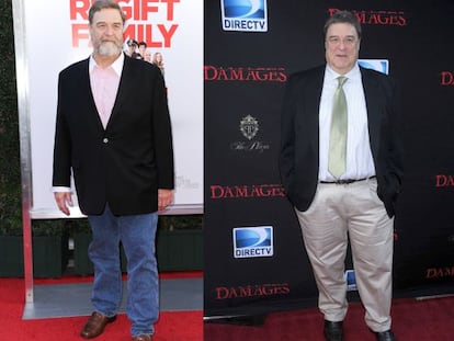 A la izquierda, John Goodman en el estreno de 'Love the Coopers'. A la derecha, el actor hace cuatro años.