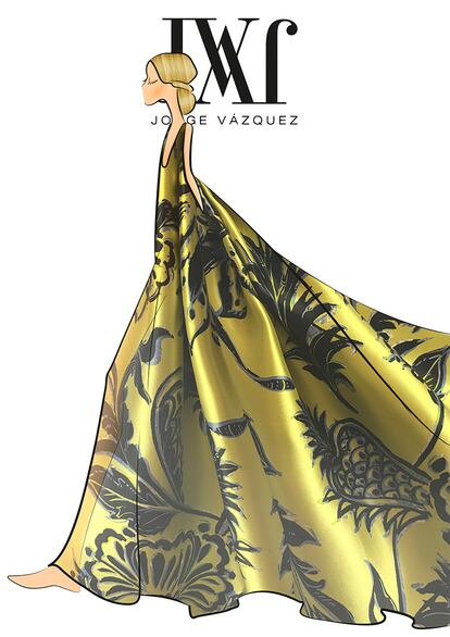 El amarillo tropical será el protagonista de la propuesta de Jorge Vázquez.