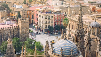 Vista de Sevilla, ciudad que acoge el  Congreso de la red Fast-Track Cities (FTC), donde 2.500 especialistas debaten sobre aspectos médicos y sociales del VIH-sida.