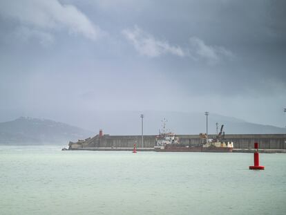 El puerto de Barbate, lugar en el que una narcolancha arrolló a una zódiac de la Guardia Civil y mató a dos agentes el pasado febrero.