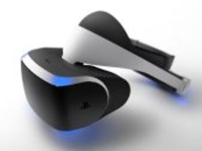 El prototipo del casco de realidad virtual presentado por Sony.