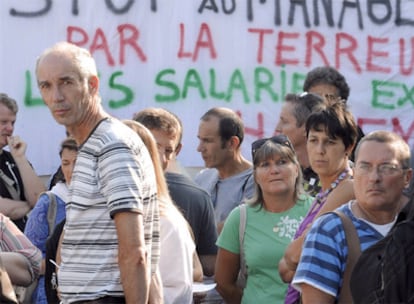 Trabajadores de France Télécom se manifestaron el 10 de septiembre en toda Francia para denunciar sus condiciones laborales. En la fotografía, una protesta en Marsella.