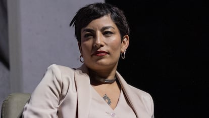 Ana Tijoux, cantante chilena, durante una entrevista en el lanzamiento de su libro