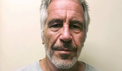 La foto de Jeffrey Epstein en el registro de criminales sexuales.