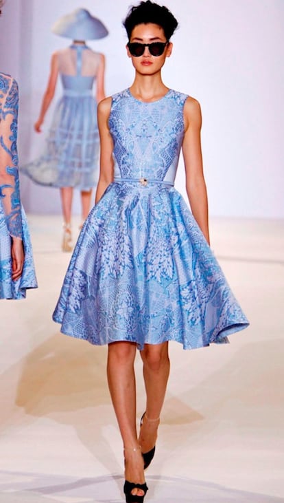 TEMPERLEY LONDON "Vestido azul de jacquard" Compra 1860€- Alquiler 139€ (24fab)