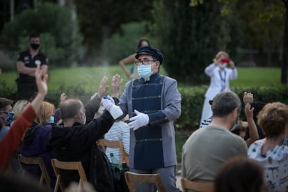 Una actuación en la calle durante las fiestas de La Mercè de 2020.