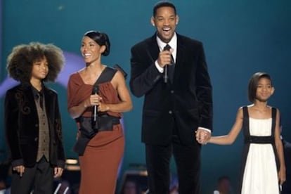 Will y Jada Smith junto a sus hijos Jaden y Willow presentaron el concierto en Oslo por la entrega a Obama del Nobel de la Paz, el 11 de noviembre de 2009