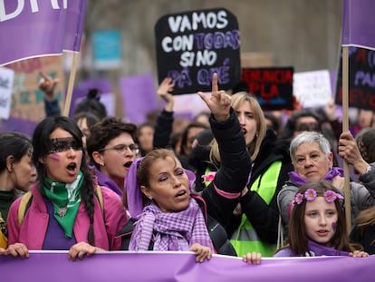 Manifestación del 8-M en Madrid en 2020.