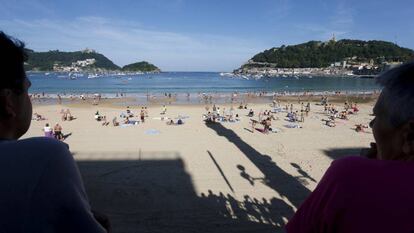 Vista de la playa de la Concha de San Sebasti&aacute;n.